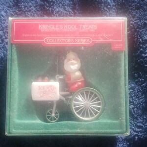 Santa Ice Cream Cart Collectible